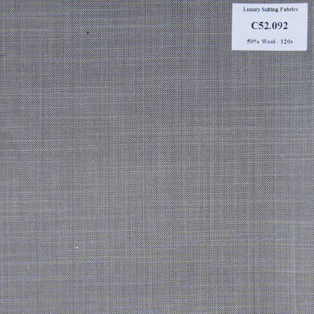 C52.092 Kevinlli V3 - Vải Suit 50% Wool - Nâu Trơn